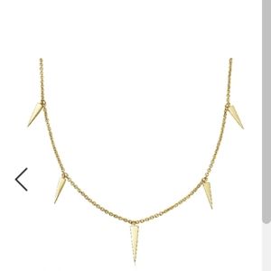 Missoma 18k gold vermeil 925 sterling silver graduated spike necklace